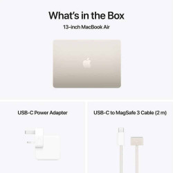 Apple MacBook Air 13-inch M4 chip with 8-core GPU , 16GB, 512GB SSD - Starlight MW103AB/A