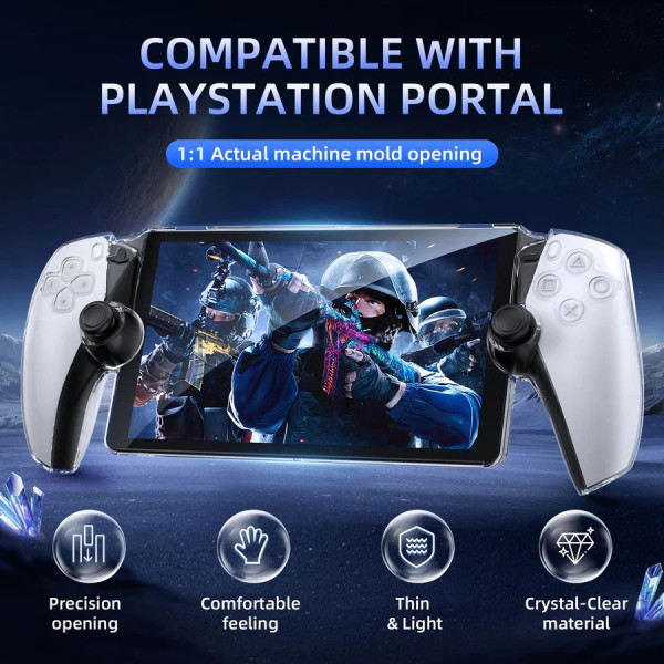 IINE Crystal Case for PlayStation Portal - Clear