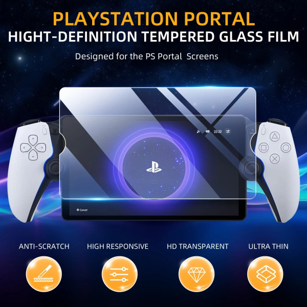 IINE Tempered Glass for PlayStation Portal - Clear