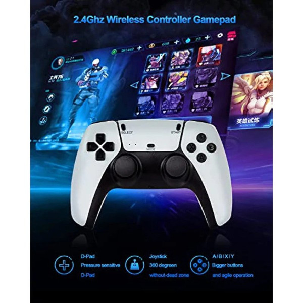 Buy Online 4K Game Stick 2.4G Wireless Controller GamePad White in