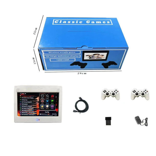 Wireless Arcade Classic Games Console 10.1 High definition display 1280*720P