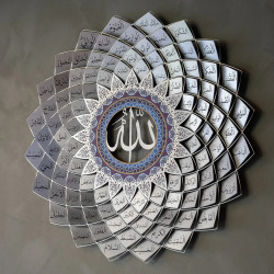 3D Colorful Metal 99 Names of Allah Wall Art (Asmaul Husna)/67 x 67 cm/Silver - Colorart/WAM173 3D Colorful Metal 99 Names of Allah Wall Art (Asmaul Husna)/67 x 67 cm/Silver - Colorart/WAM173
