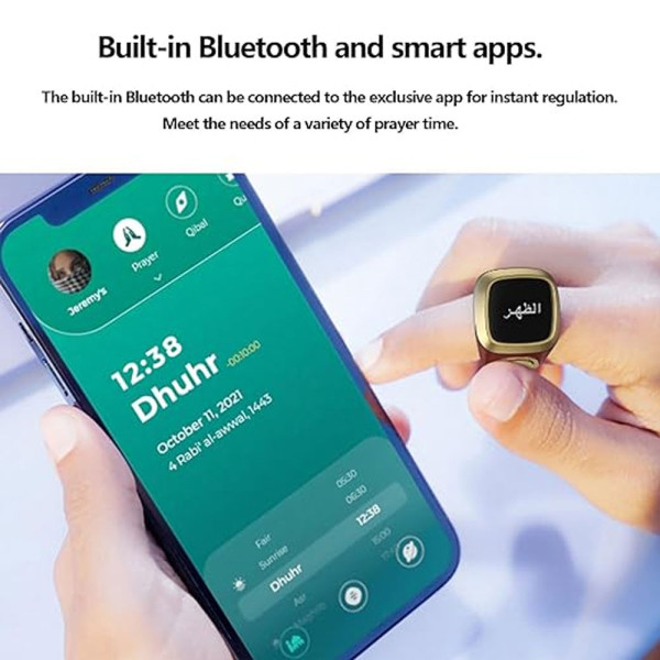 iQIBLA ZIKR RING - Models 20mm - Green