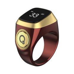 iQIBLA ZIKR RING - Models 18mm - Brown