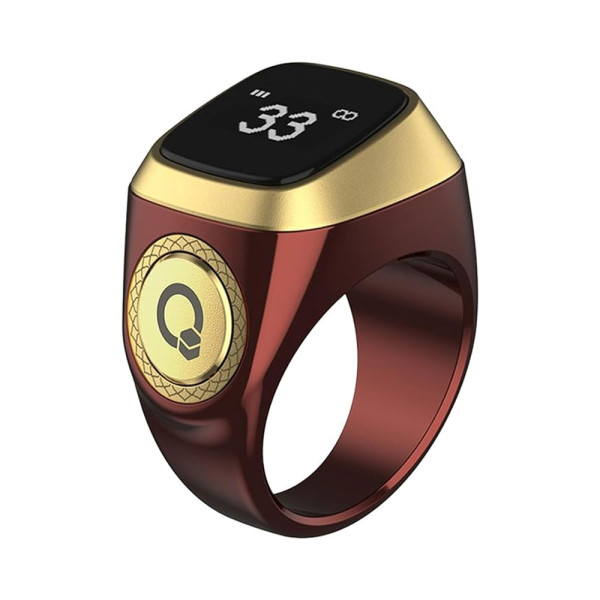 iQIBLA ZIKR RING - Models 18mm - Brown