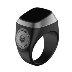 iQIBLA ZIKR METAL RING - Model M02 - 18mm - Black/Gray