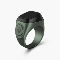iQIBLA ZIKR METAL RING - Model M02 - 20mm - Dark Green