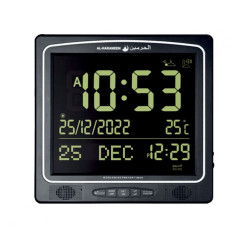 Al Harameen Electronic Digital Table Azan Clock Black HA-4009BB