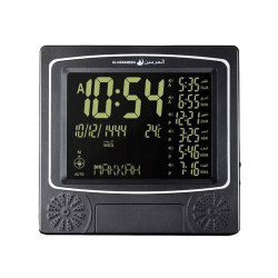Al Harameen Electronic Digital Table Azan Clock Black HA-4010BB