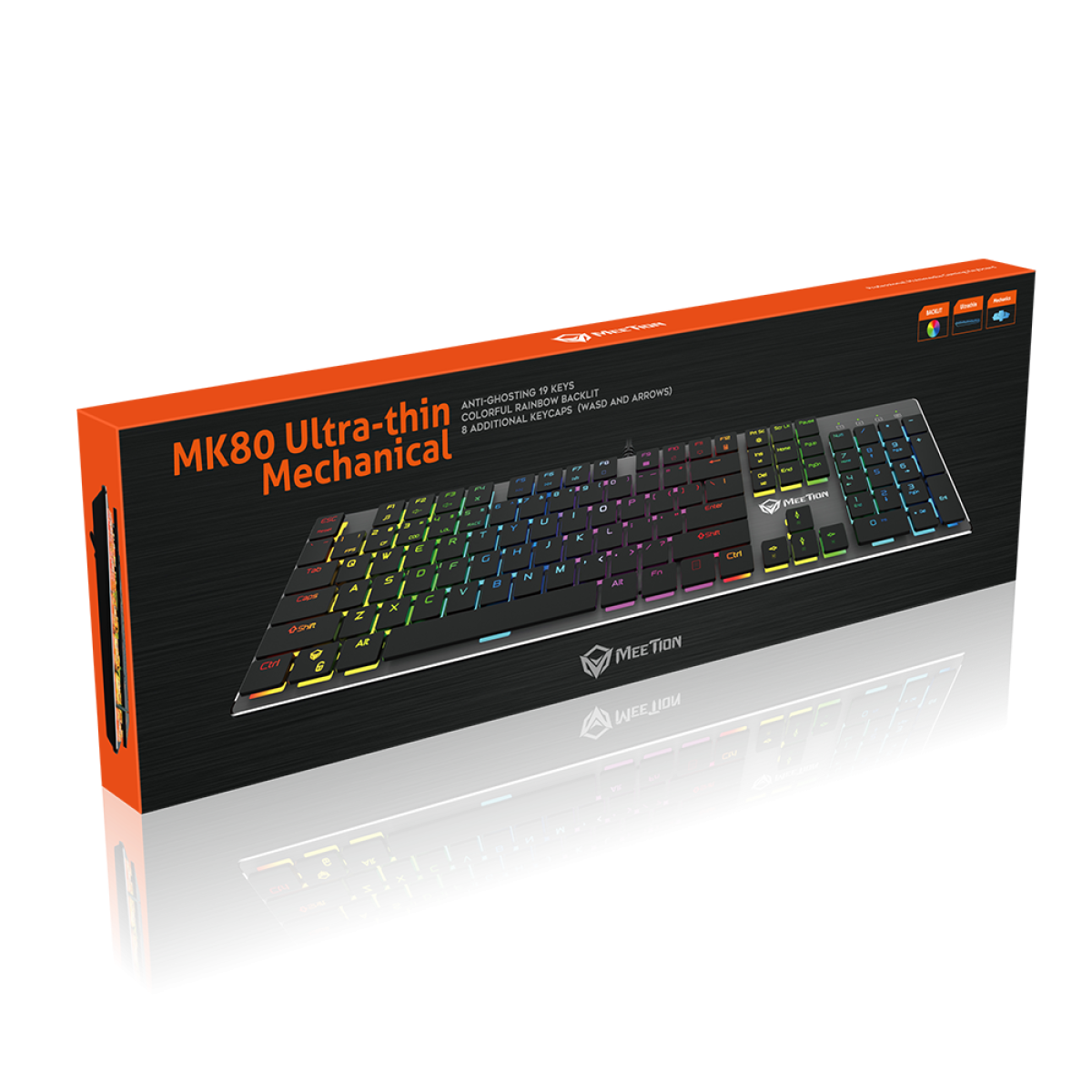 Buy Online Meetion Ultrathin Mechanical Keyboard MK80 in Qatar