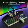 Onikuma TZ3003 3-in-1 RGB Wired Keyboard/ Mouse/ Headset Gaming Combo (Camo Green)