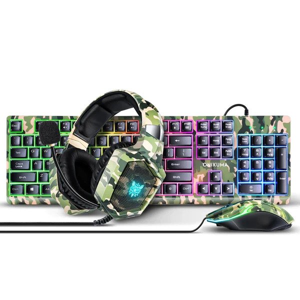 Buy Online Onikuma TZ3003 3-in-1 RGB Wired Keyboard Mouse Headset