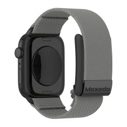Moxedo Hybrid Fit-Weave Nylon Braided Band for iWatch 44mm and WHOOP 4.0 - Dark Gray