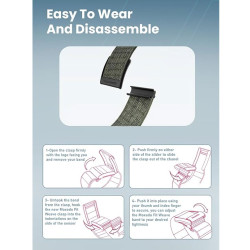 Moxedo Fit-Weave Nylon Braided Band for WHOOP 4.0 - Gray/Green