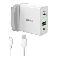 Anker Power Port+1 With Quick Charging Uk With Micro B2013K