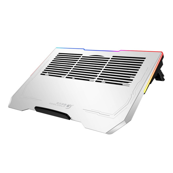 Porodo Gaming Al RGB Laptop Cooling Fan - White