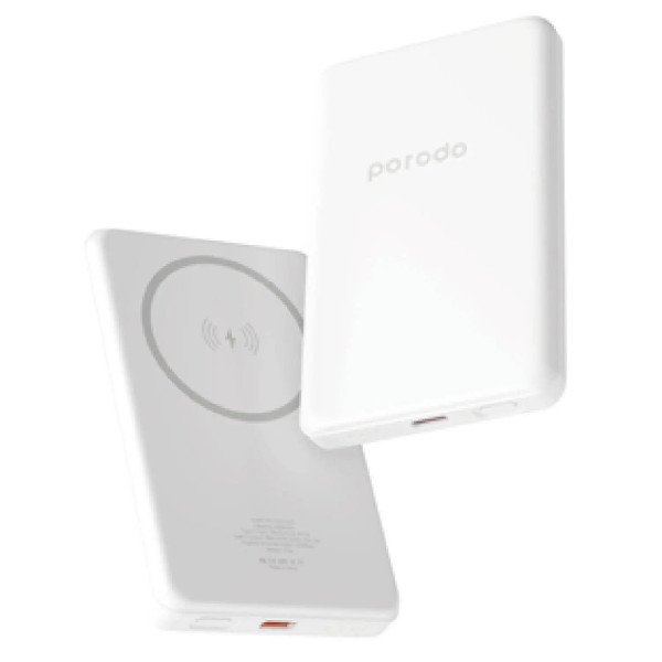Porodo 4000mAh MagSafe Power Bank With Type-C PD Input & Output - White