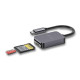 Porodo 2 in1 USB-C Card Reader SD MicroSD - Grey