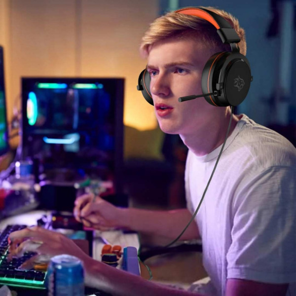 Porodo Gaming PC RGB ENC Gaming Headphones Black - PDX417