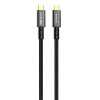 Porodo Woven Type-C Cable 240w 40gbps 8K 60hz - Black