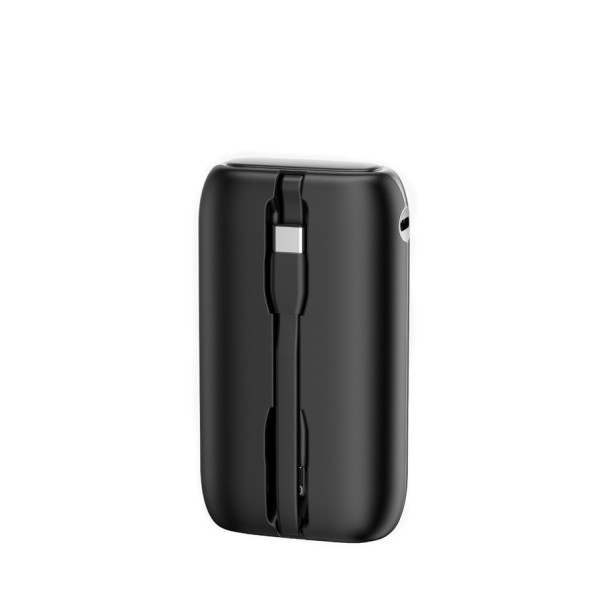 Porodo 10000mAh | 4 Power Bank Station Lightning & Type-C Integrated Cable - Black
