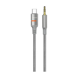 Porodo Type-C to 3.5mm Braided Audio Cable 1.2m - Gray
