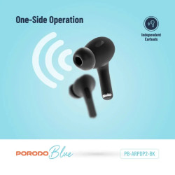 Porodo Blue Wireless Earbuds Pro 2 - Black