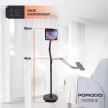Porodo Phone and Tablet Floor Stand - Black