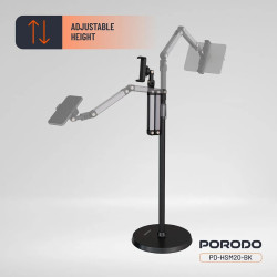 Porodo Phone and Tablet Floor Stand - Black