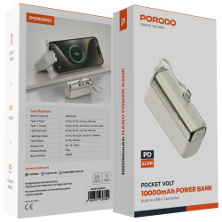 Porodo Pocket Volt 10000mAh Power Bank - White