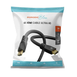 Porodo Blue 4K HDMI Ultra HD Cable (3M)