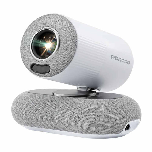 Porodo Lumacast Smart Full HD Projector Auto Focus & Keystone - White