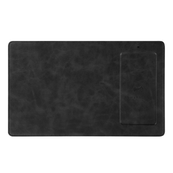 Buy Online Powerology Pu Leather Qi Wireless Charging Mouse Pad 10W in Qatar