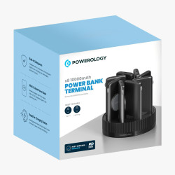 Powerology 8 In 1 Wireless Power Station 10000Mah Pd20W - Black