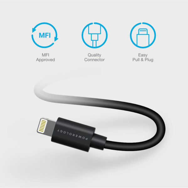 Buy Online Powerology Usb-A To Lightning Cable 3M in Qatar
