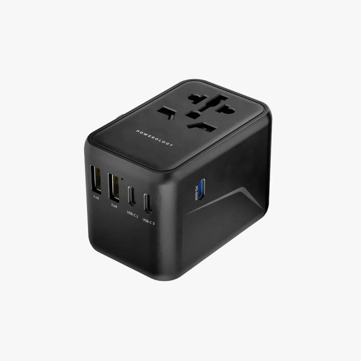 Buy Online Powerology Universal MultiPort Travel Adapter Pd 65W (3X