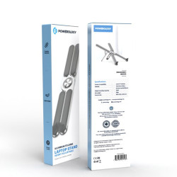 Powerology Adjustable Aluminium Alloy Portable and Foldable Laptop Stand - Silver