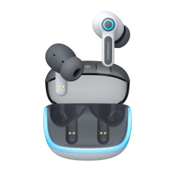 Powerology Quad Mic ENC TWS Earphone with Light - White