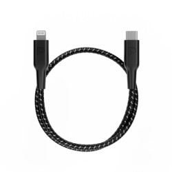 Powerology Cable USB-C TO Lightning 60W 30CM Black