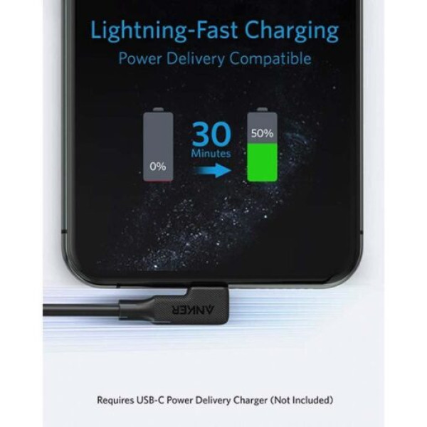Buy Online Anker Usb-C To 90 Degree Lightning Cable 3Feet in Qatar