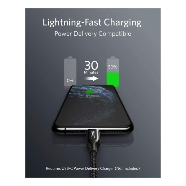 Buy Online Anker Power Line iii Usb-C To Lightning Connector 3Feet in Qatar
