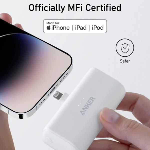 Anker Nano Powerbank 5000mAh 12W Built In Lightning Connector - Black (A1645H11)