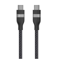 Anker USB-C to USB-C Cable | 240 W | Upcycled-Braided | 6ft | A82E2H12- Black