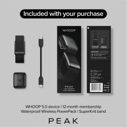 WHOOP Peak on 5.0 Wearable Health & Fitness & Activity Tracker / With 12 Month Subscription