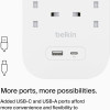Belkin 6-Outlet Surge Protector 18W, USB-A & USB-C Ports, 2M Cord