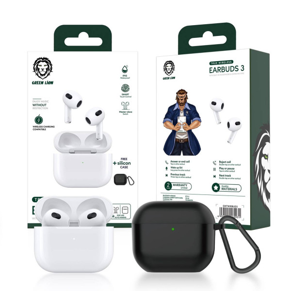 Green Lion True Wireless Earbuds 3 - White