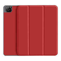Green Premium Leather Case For Ipad 12.9 / 2020-2021 Red