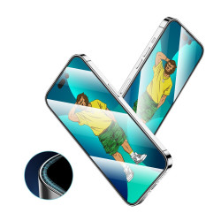 Green 3D Silicone HD Glass Screen Protector Clear for iPhone 14 Pro