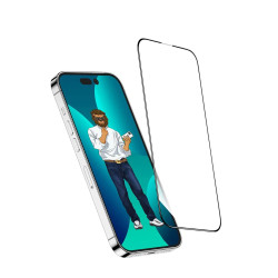 Green 9H Steve Glass Strong Full Screen Protector Clear for iPhone 14 Pro