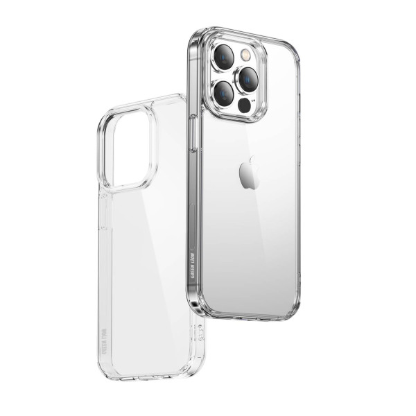 Green 360° Anti-Shock Creative Magnetic Case Clear for iPhone 14 Pro
